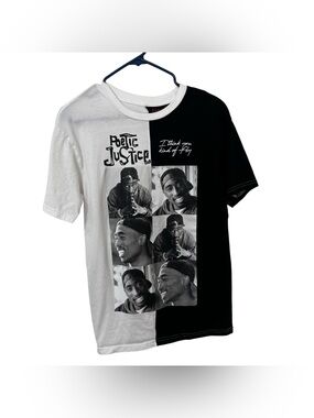 3/$15 Chemistry color block Black white poetic justice Tupac shakur Tshirt